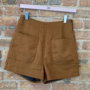 Faux suede shorts